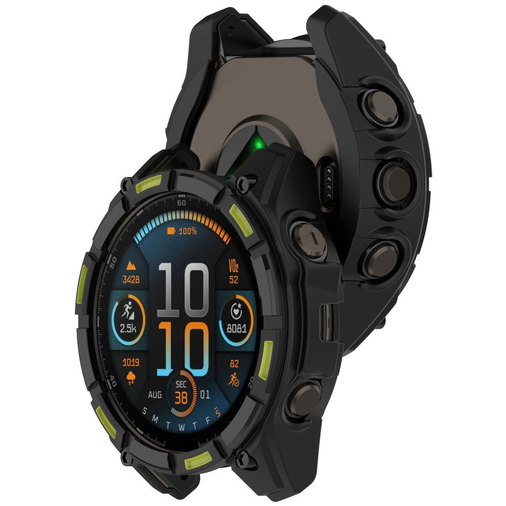 Garmin Tactix 8 Solar (51mm) Bumper Plastic Case - Black / Green