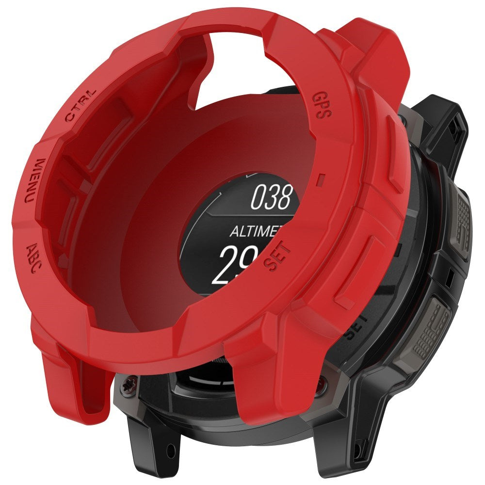 Garmin Instinct 3 AMOLED / Solar (45mm) Bumper Silicone Case - Red