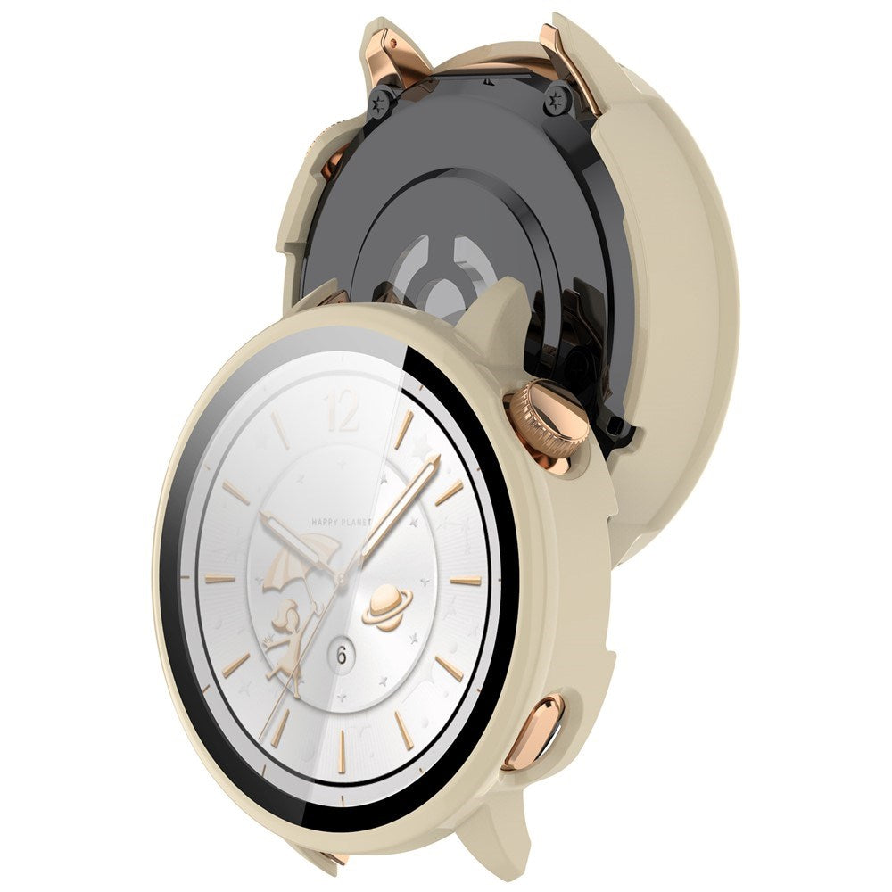 OnePlus Watch 3 (43mm) Case with Tempered Glass Screen Protector - White