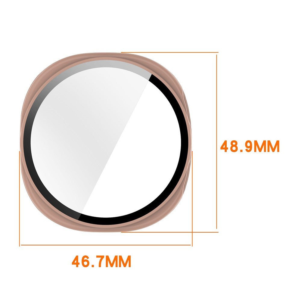 Samsung Galaxy Watch 8 (44mm) Hard Plastic Case with Screen Protector - Pink