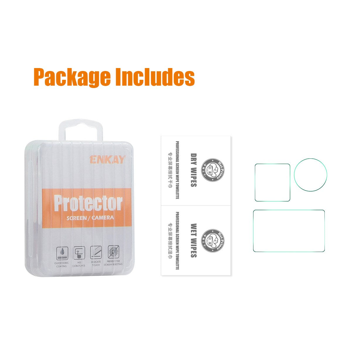 DJI Osmo Action 4 / 3 Screen Protector Set - 9H - Transparent