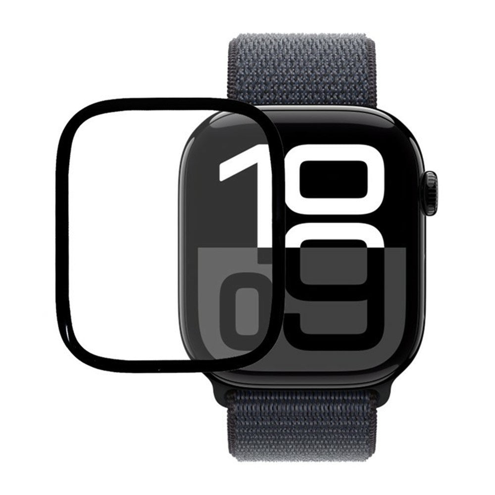 Apple Watch 12 (46mm) Full Fit Screen Protector Film - Transparent / Black