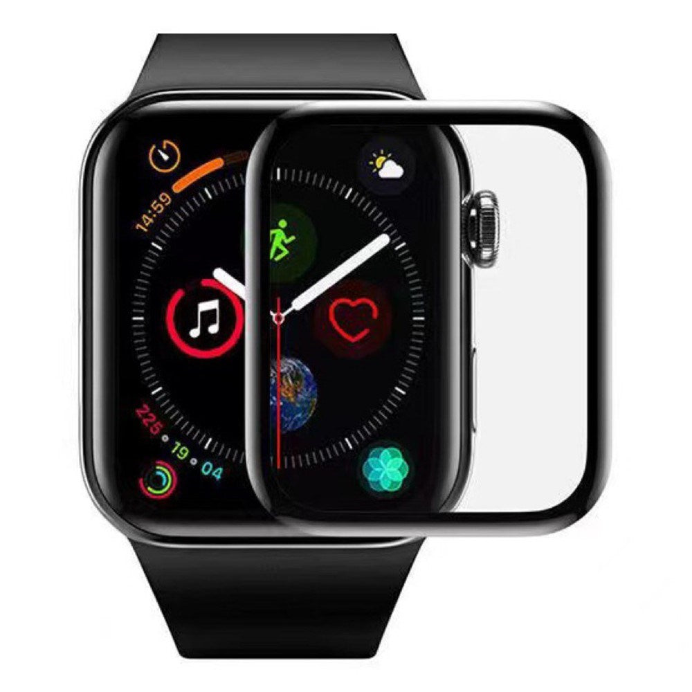 Apple Watch SE / 6 / 5 / 4 (44mm) Full Fit Protective Film with Installation Tool - Transparent / Black
