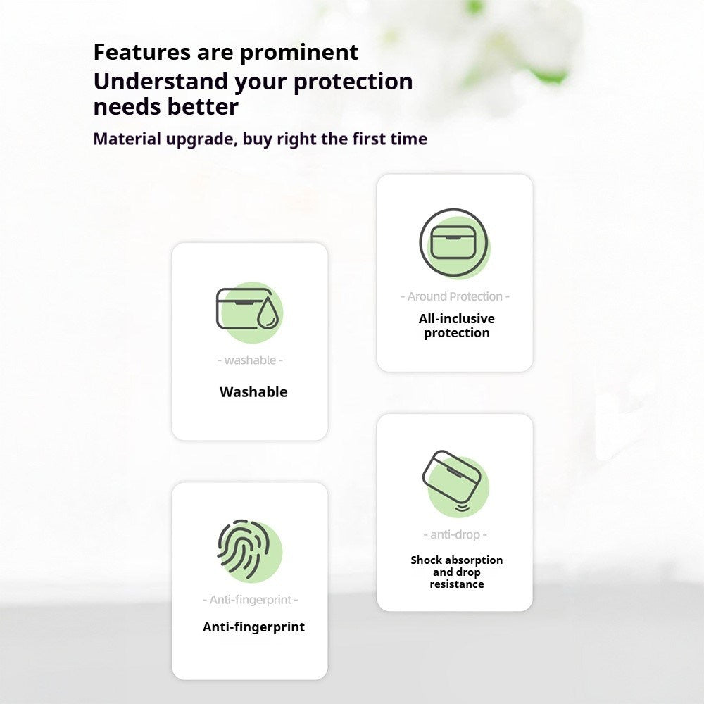 Apple AirPods Pro (3rd gen.) Silicone Case w. Carabiner - Blue-Gray