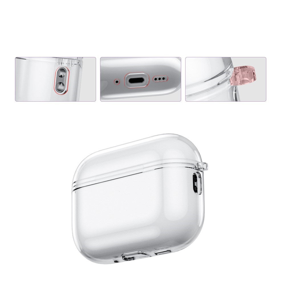 Apple AirPods Pro (3rd gen.) Transparent Flexible Plastic Case - Transparent / Blue