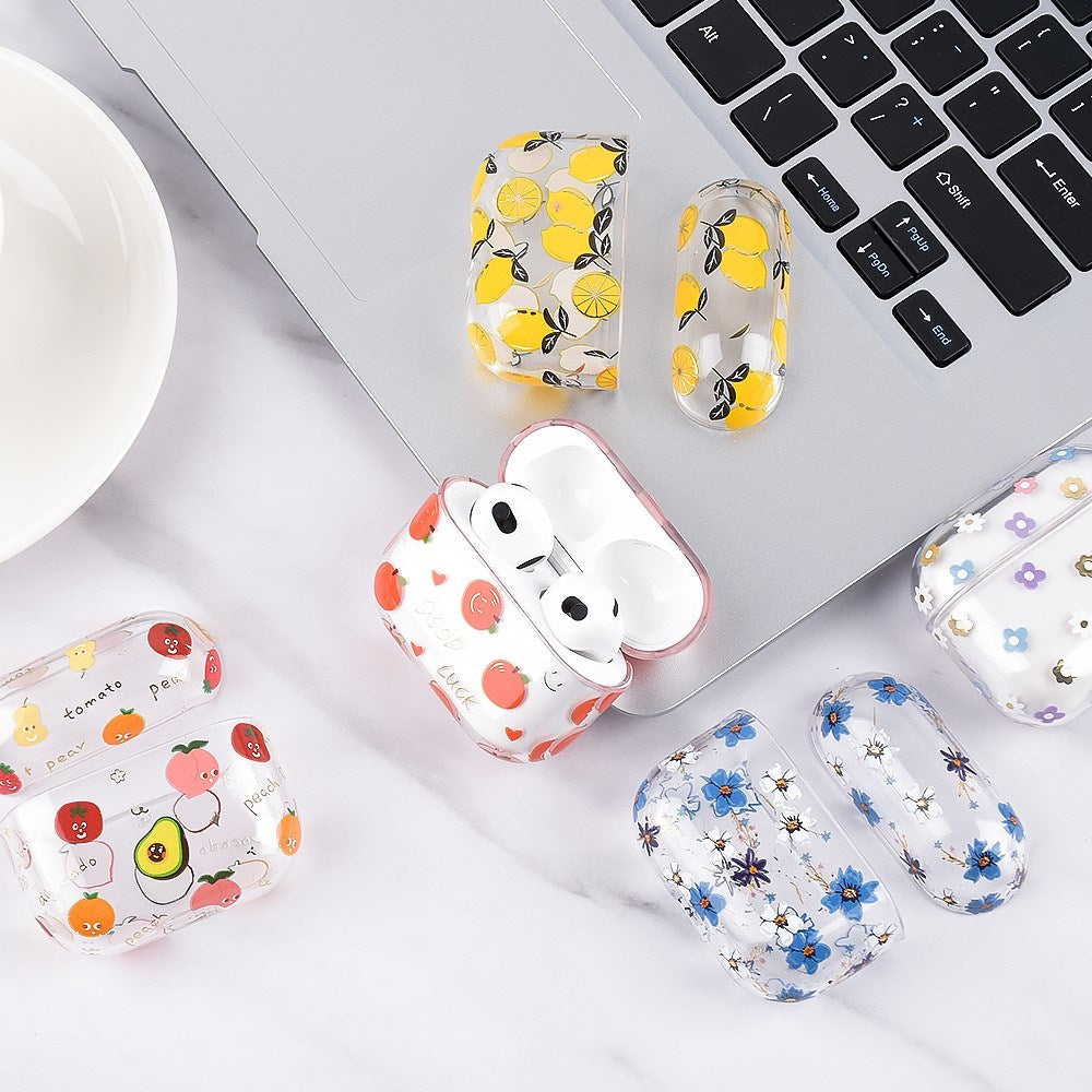 Apple AirPods (3rd Gen.) Hard Plastic Case with Pattern – Peach
