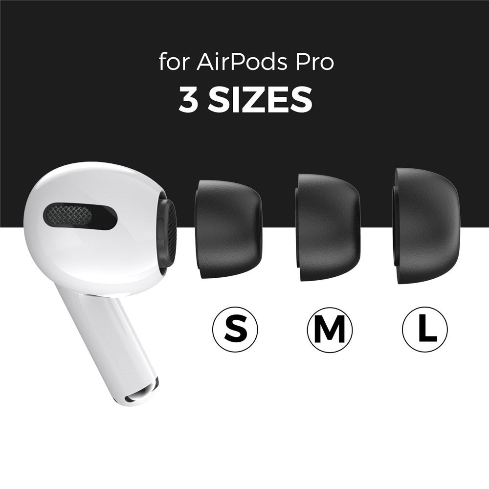 AirPods Pro (1st & 2nd Gen) AHASTYLE Memory Foam Earplugs - S / M / L - Black