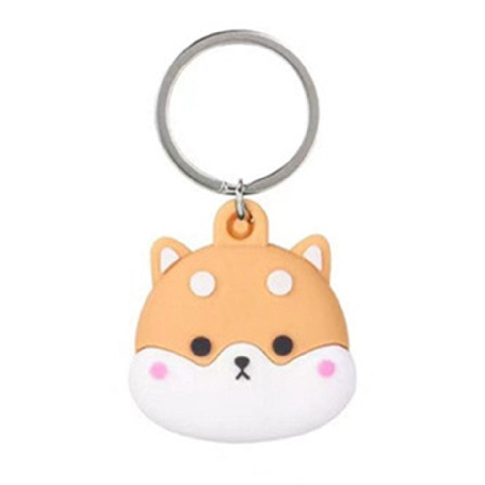 Apple AirTag Silicone Case - Keychain with Fun Design - Shiba Inu