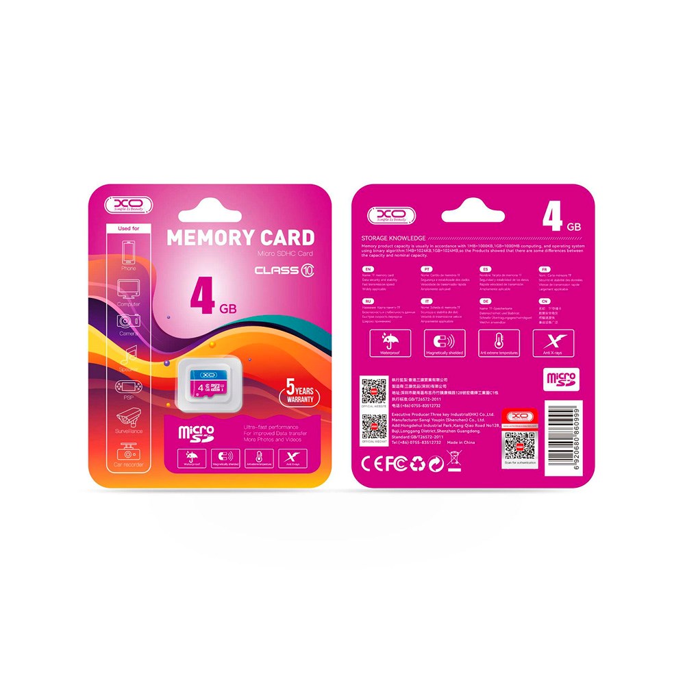 XO microSD Memory Card 4GB