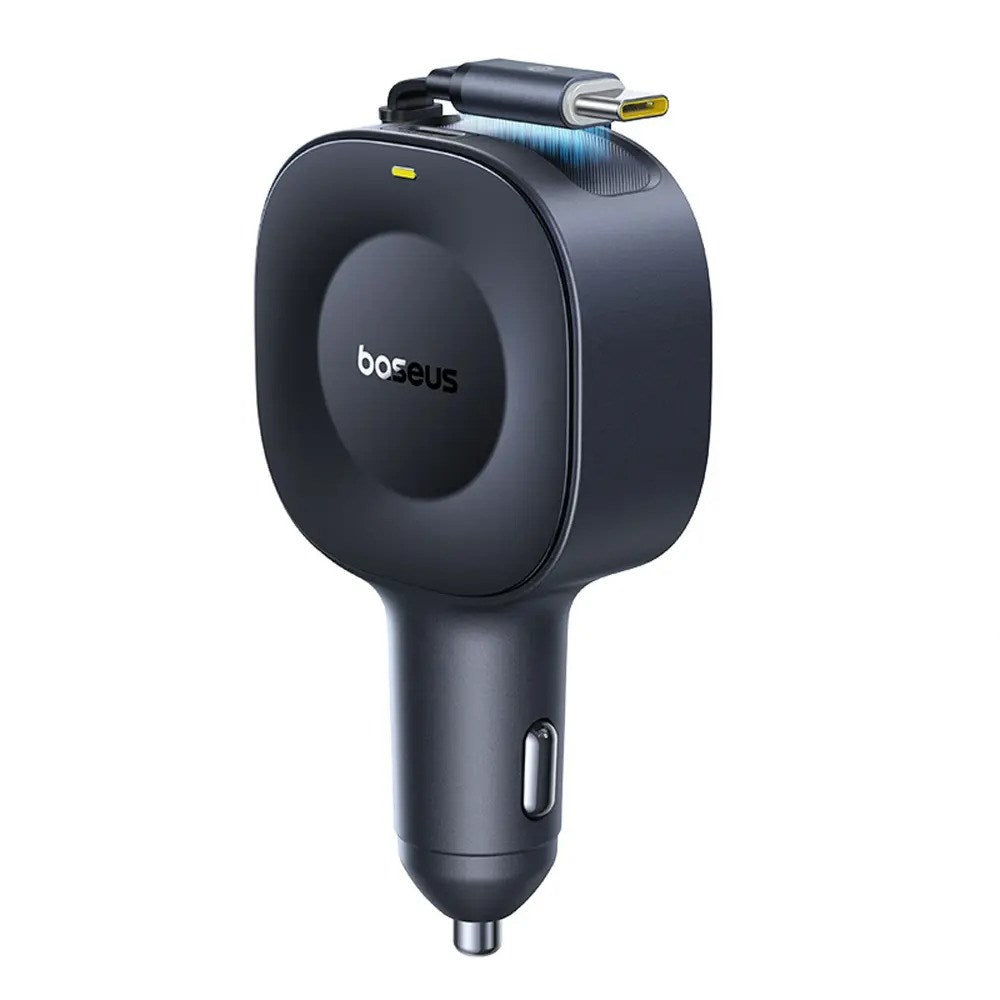 Baseus PrimeTrip VR2 30W Car Charger with Built-in USB-C Cable & USB-C Plug - Black