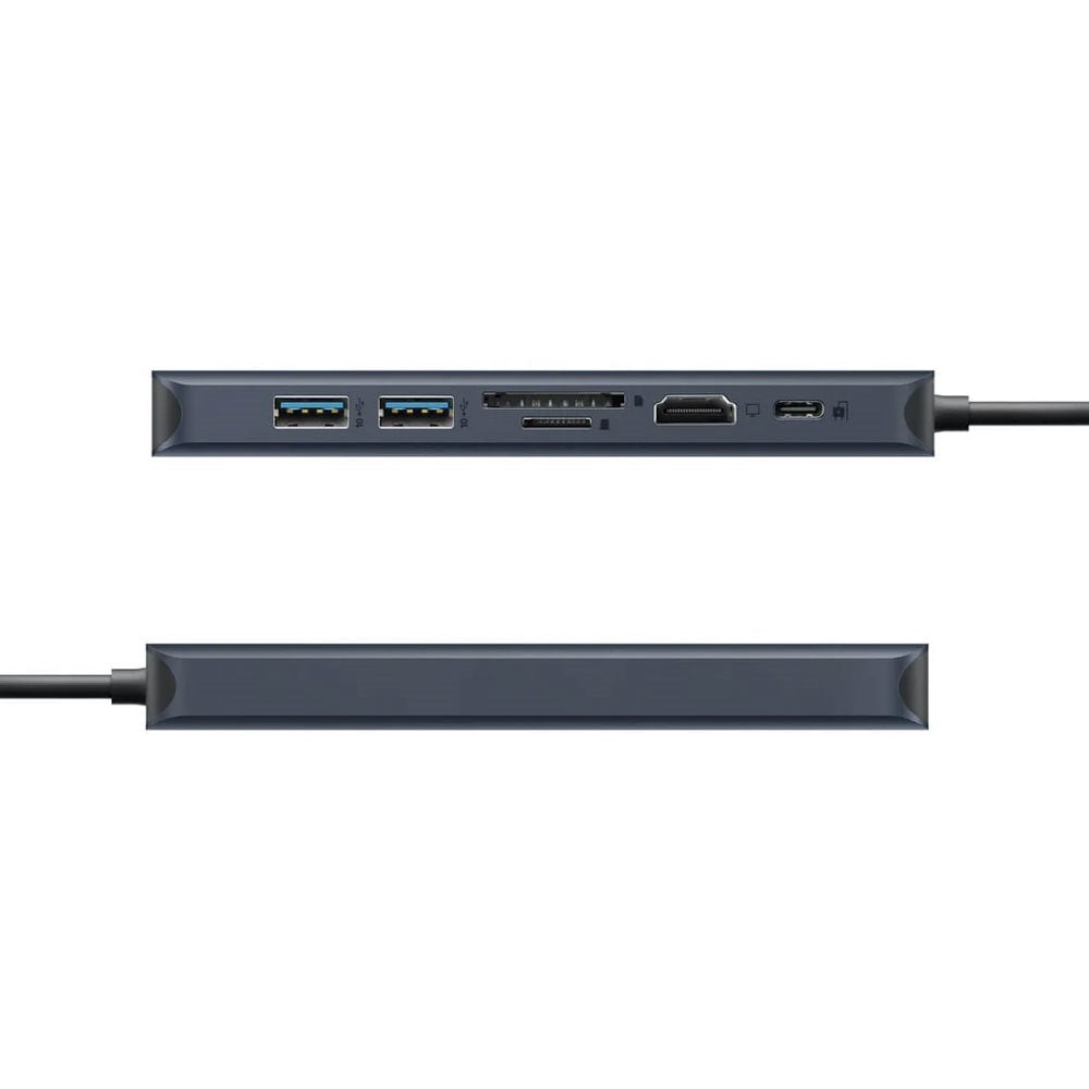 Hyper HyperDrive Ecosmart 7-in-1 USB-C Hub with USB-A / USB-C / HDMI / Ethernet / SD & MicroSD Card - Grey