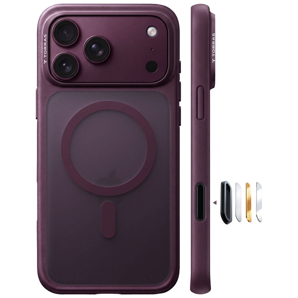 iPhone 18 Pro / 17 Pro TORRAS Guardian Mag Case - MagSafe Compatible - Purple