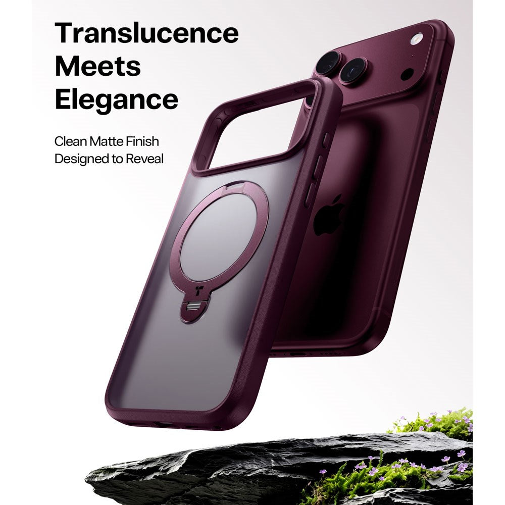 iPhone 18 Pro / 17 Pro TORRAS Ostand Q3 Spin Case - MagSafe Compatible - Purple