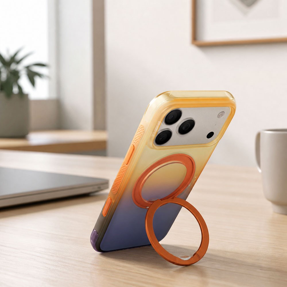 iPhone 18 Pro / 17 Pro TORRAS O3 Air Gradient Case - MagSafe Compatible - Orange / Blue