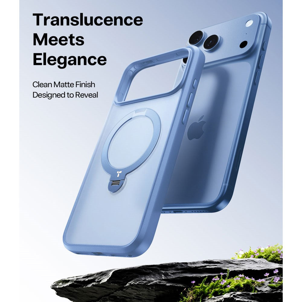 iPhone 18 Pro / 17 Pro TORRAS Ostand Q3 Spin Case - MagSafe Compatible - Blue