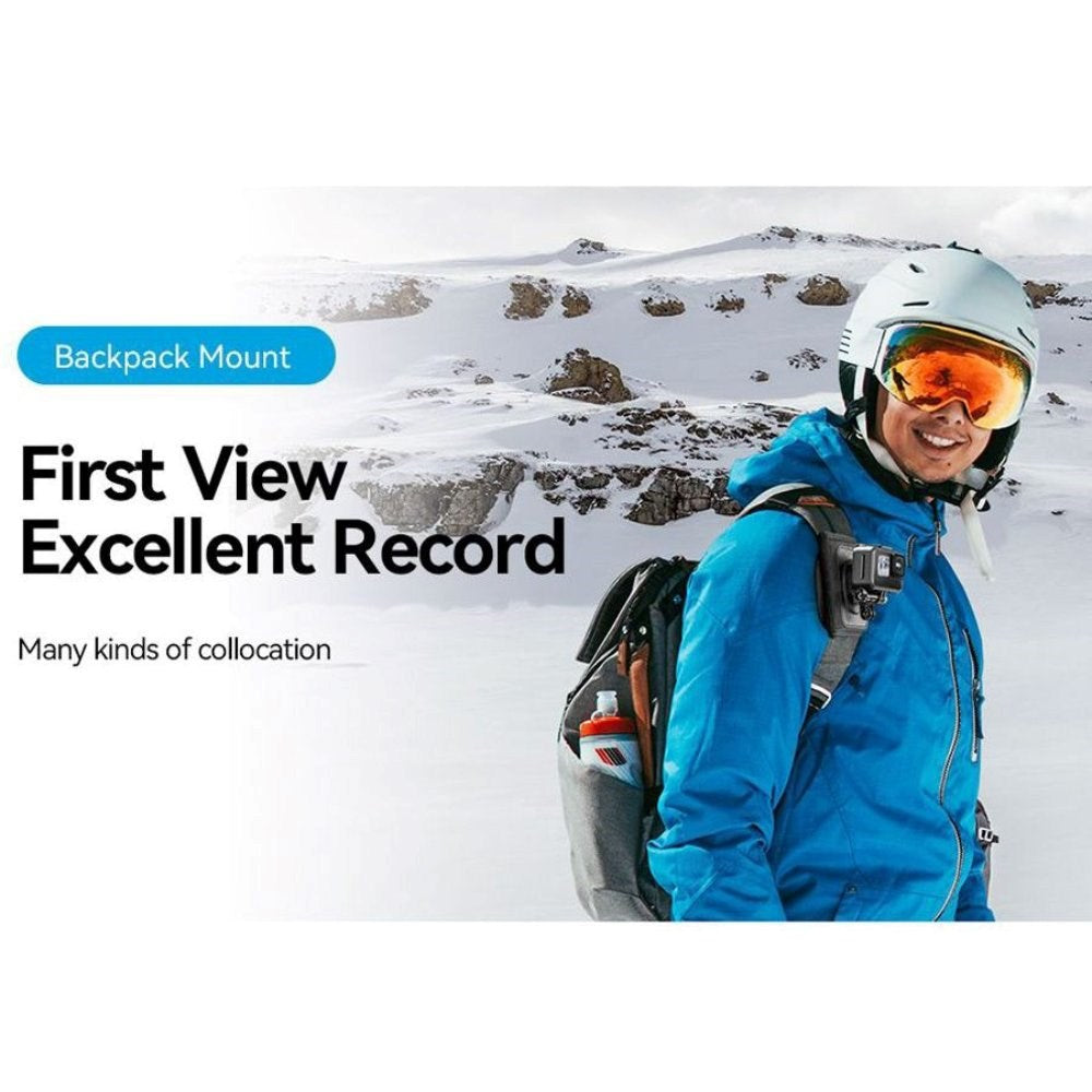 TELESIN Backpack Mount for Action Camera - Black