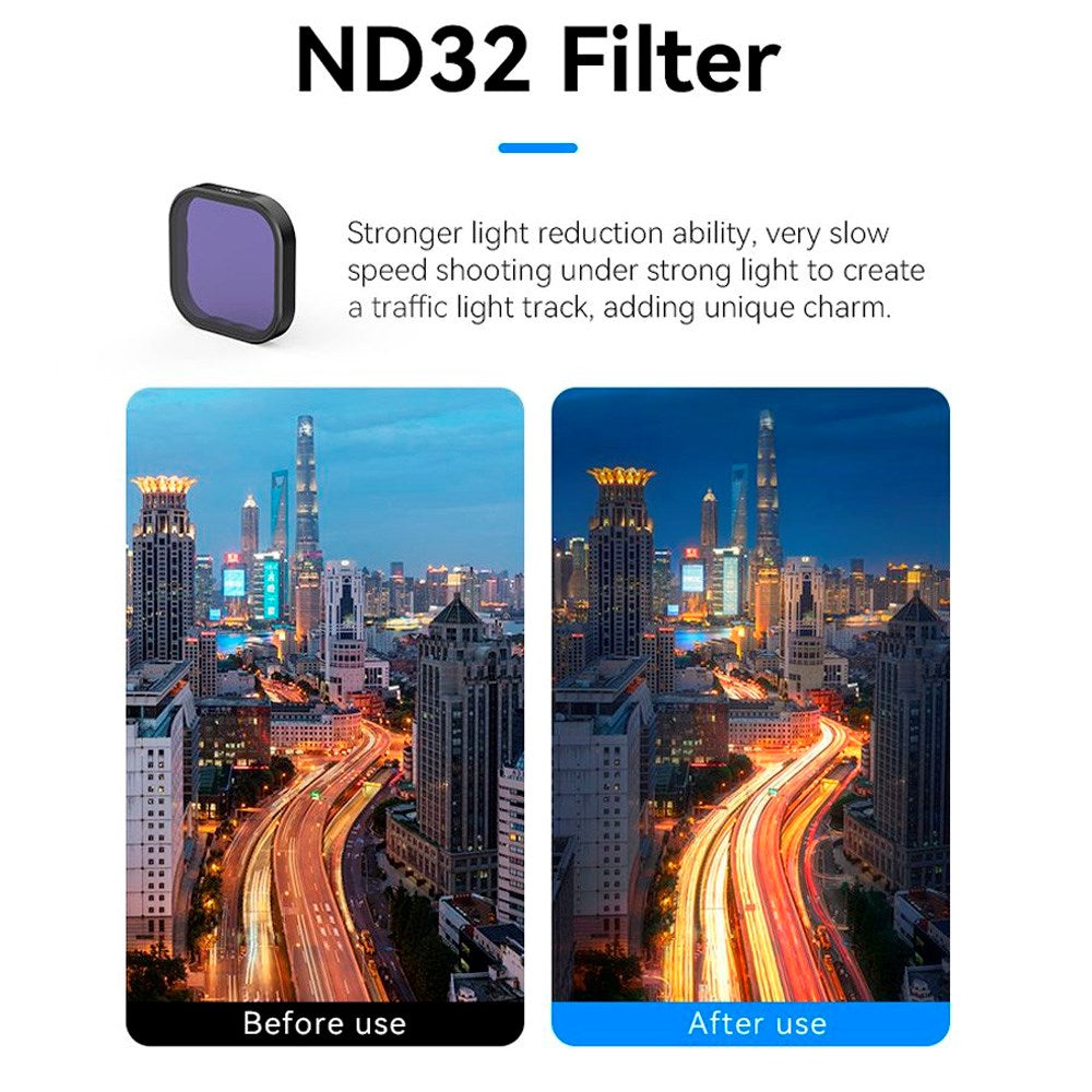 TELESIN CPL+ND8/16/32 Lens Filter Kit for GoPro Hero 13 - Transparent