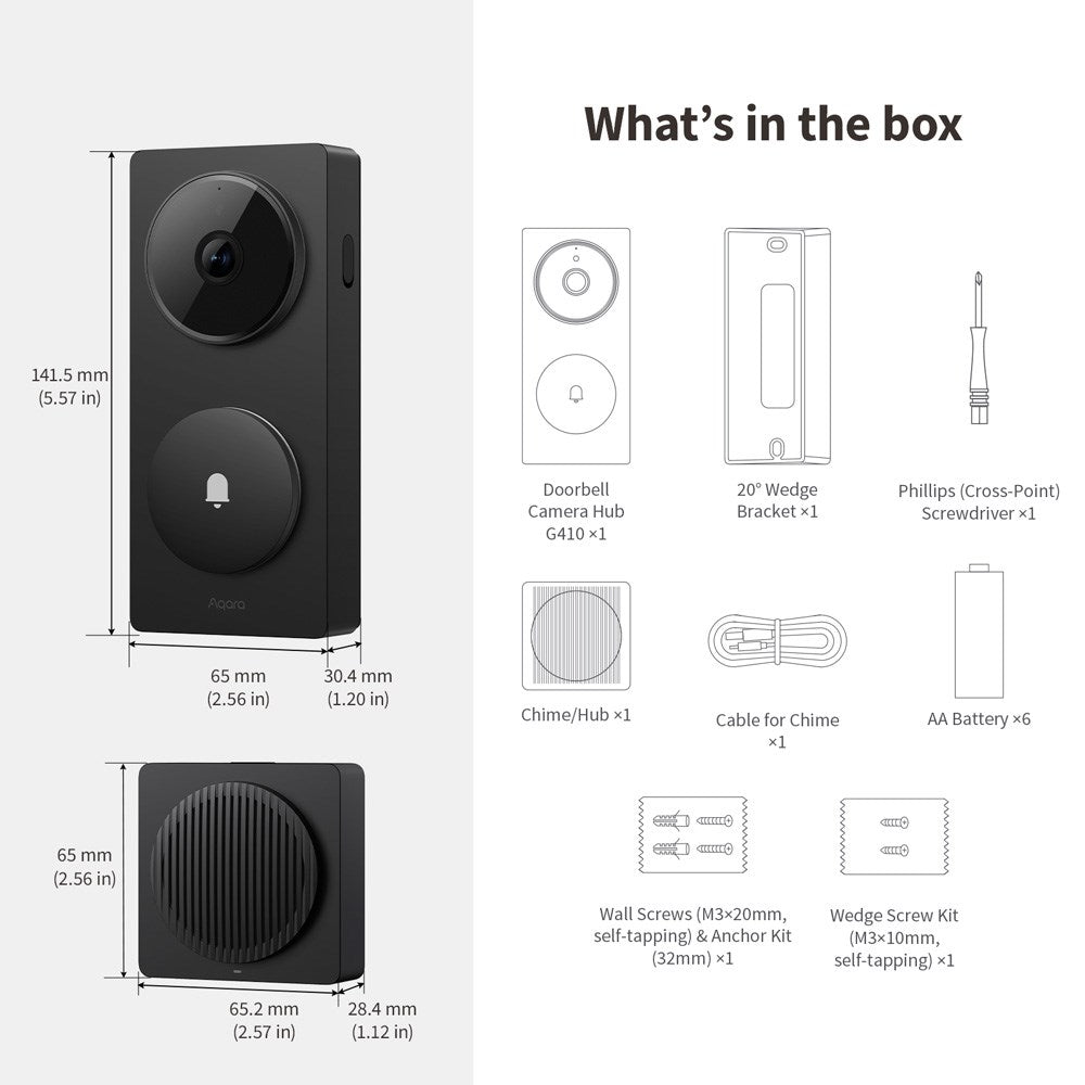 Aqara Doorbell Camera Hub G410 Select - Black