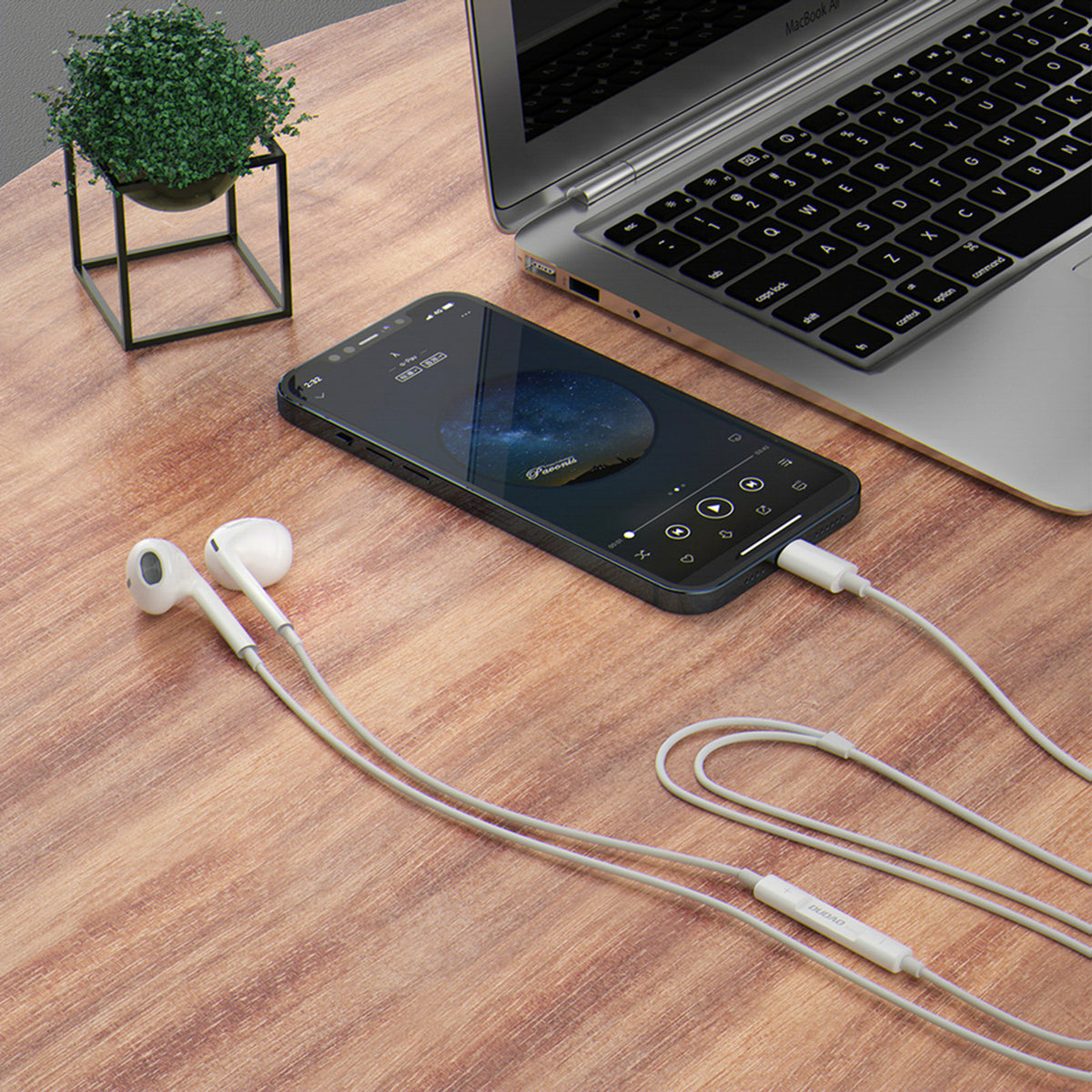 In-Ear Headphones Dudao with Lightning Connector - White