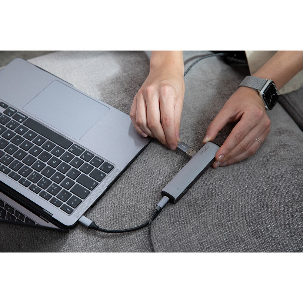 Epico 6-in-1 USB-C Adapter – Slim Design with 8K Resolution - Space Grey