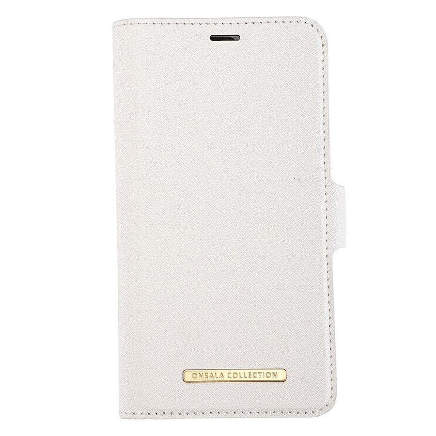 iPhone 12 Pro / 12 Onsala Collection Wallet Leather Case - Saffiano White