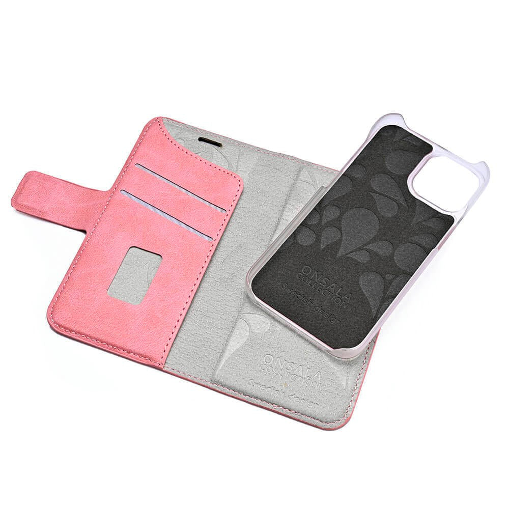 iPhone 13 Mini Onsala Fashion Collection Wallet Case w. Magnet - Dusty Pink