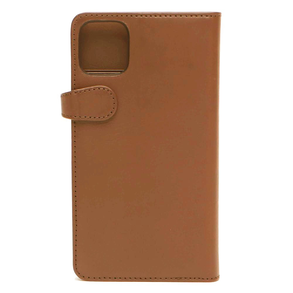 iPhone 11 Pro Buffalo Genuine Leather Magnet Wallet Case Cognac