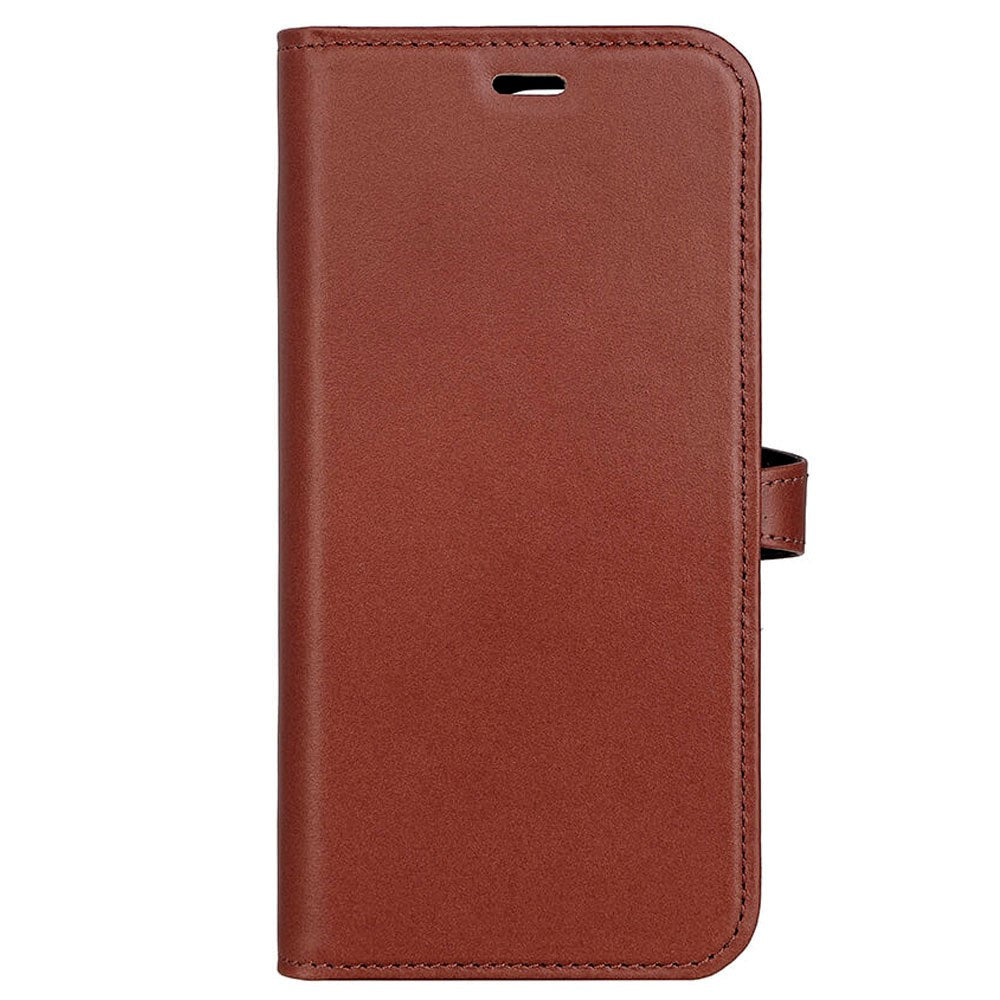 iPhone 15 Pro Buffalo 2-in-1 Wallet Genuine Leather Magnet Flip Case with Wallet - Brown