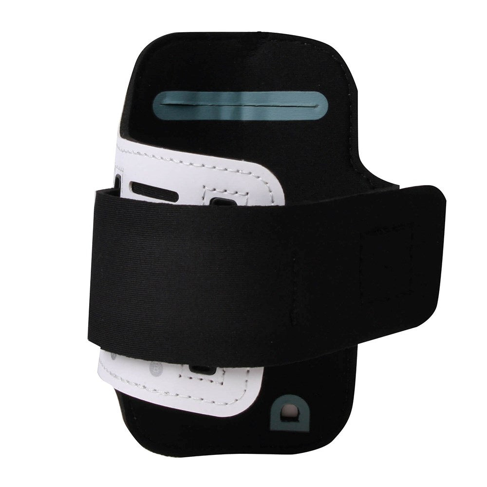 GEAR Universal Running Armband with Adjustable Velcro Strap & Reflective Edge (Max. Phone: 55 x 120mm) - White