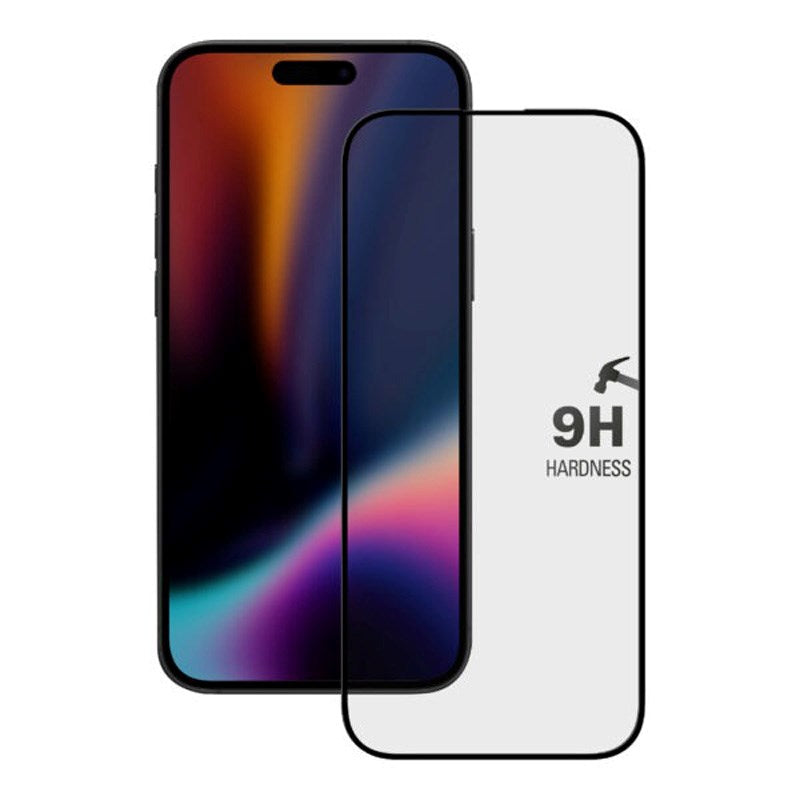 X2O iPhone 17 9H Tempered Glass Screen Protector - incl. Mounting Frame - Transparent / Black Edge
