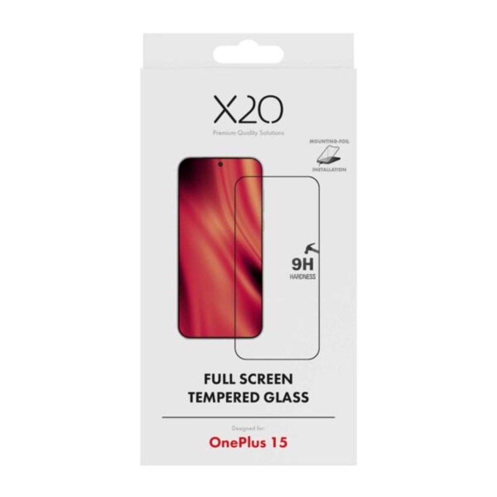 OnePlus 15 X2O 9H Full Fit Tempered Screen Protector Glass - Transparent