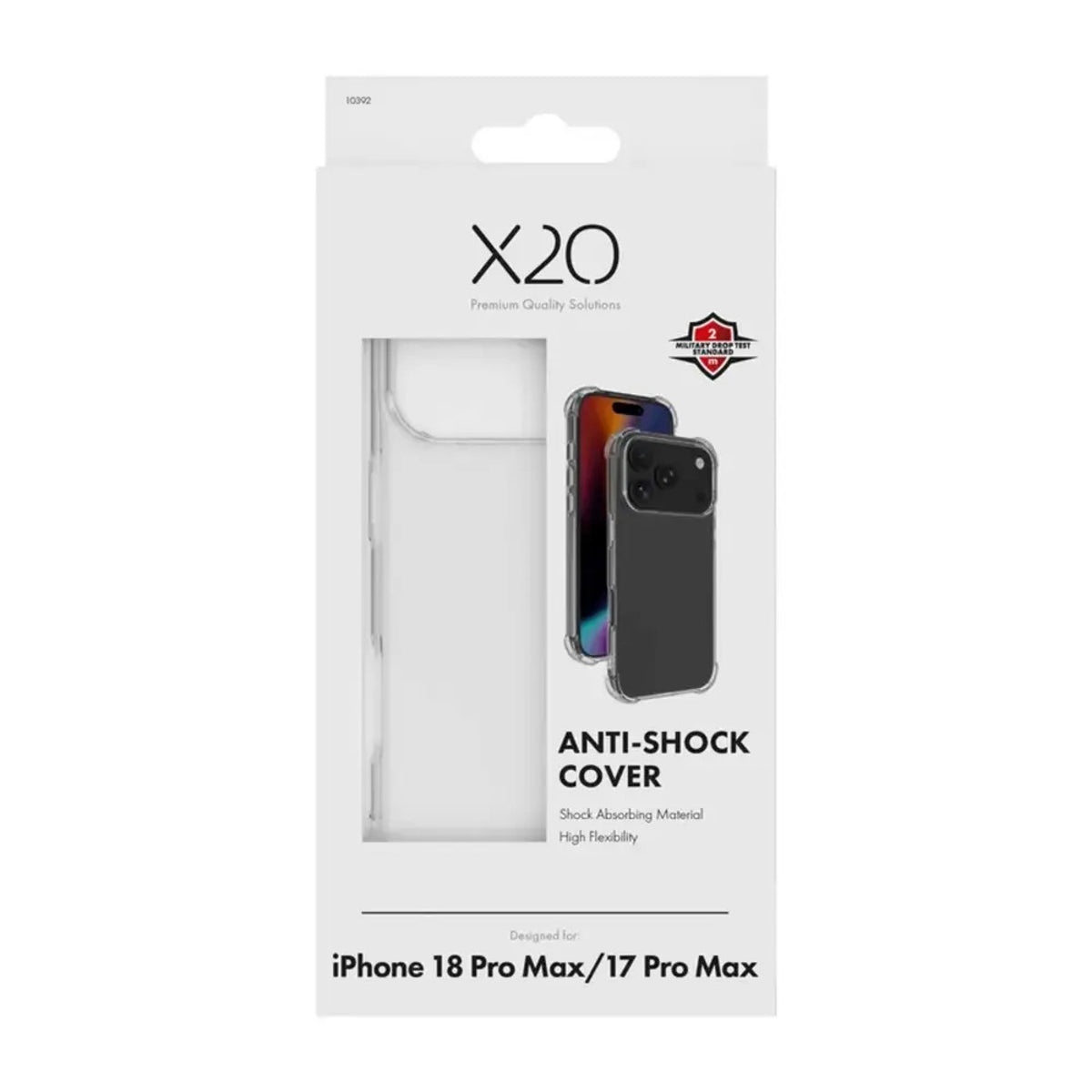 iPhone 18 Pro Max / 17 Pro Max X2O Anti-Shock Case - Transparent
