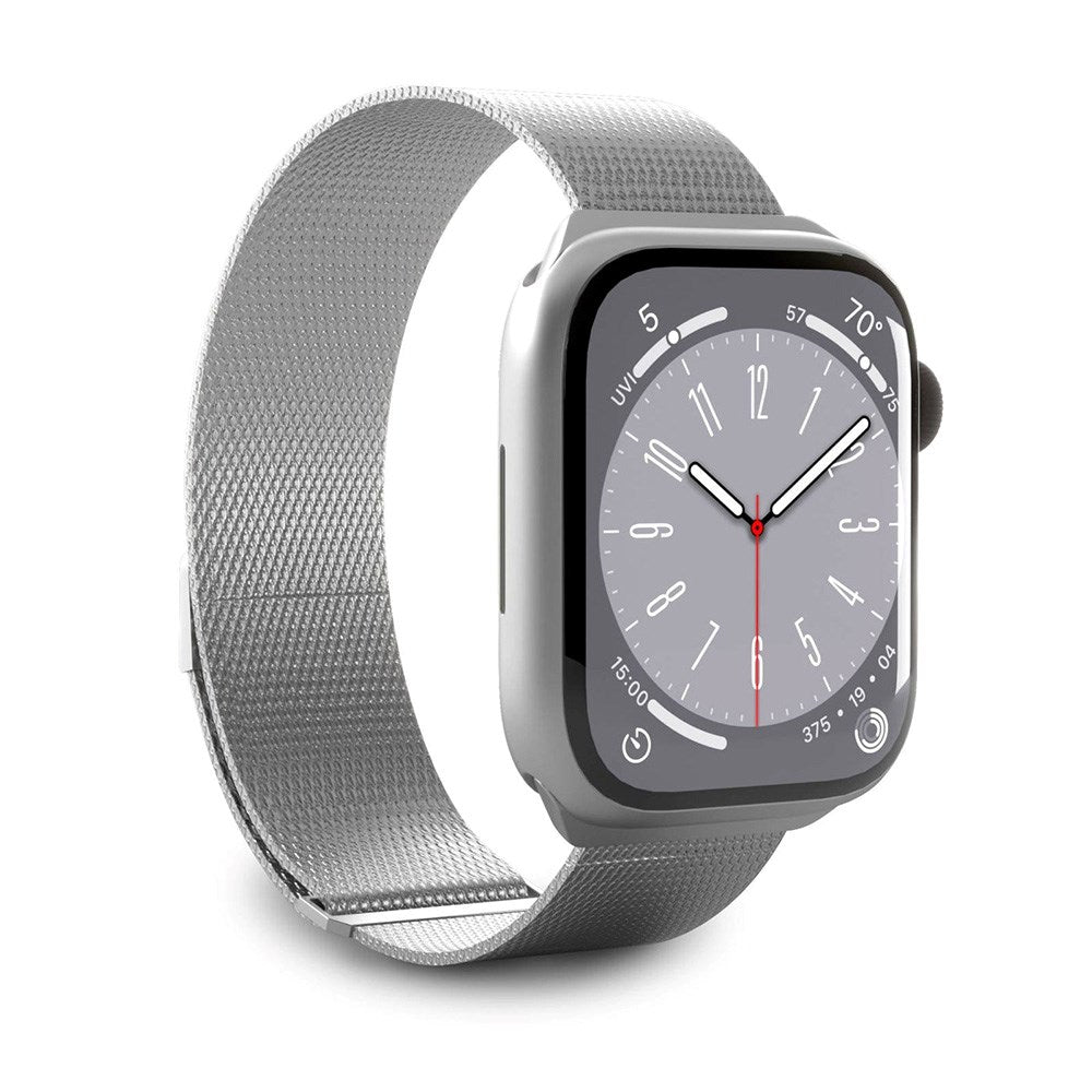 Apple Watch (38/40/SE/41/42mm) Puro MILANESE Stainless Steel Watch Strap - Argento