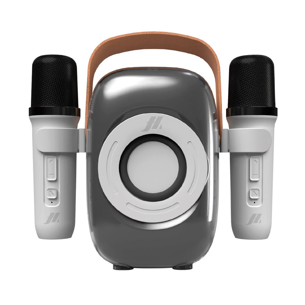 MUSIC HERO Portable Wireless Karaoke Speaker with 2x Microphones - White