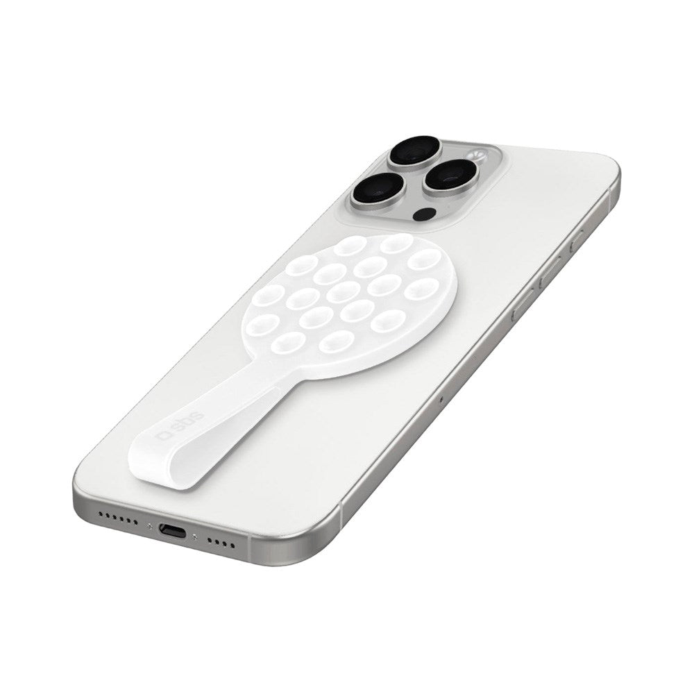 SBS Silicone Suction Cup Phone Holder - MagSafe Compatible - White