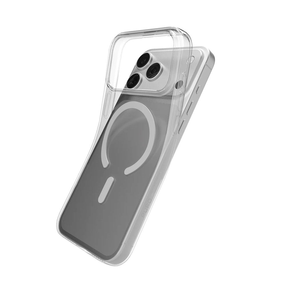 iPhone 17 Pro Max PURO 0.3 MAG Recycled Plastic Case - MagSafe Compatible - Transparent