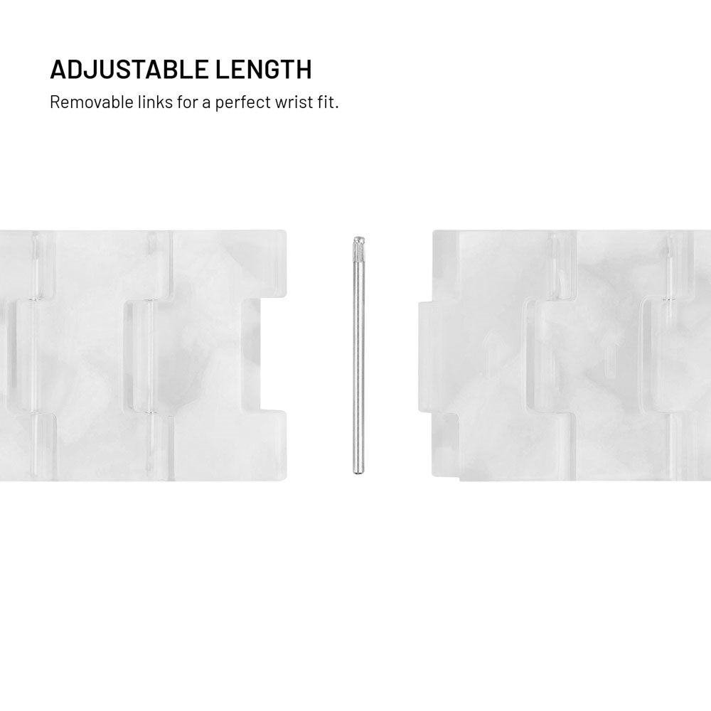 Fixed Universal Quick Release Resin Smartwatch Strap (20mm) - White