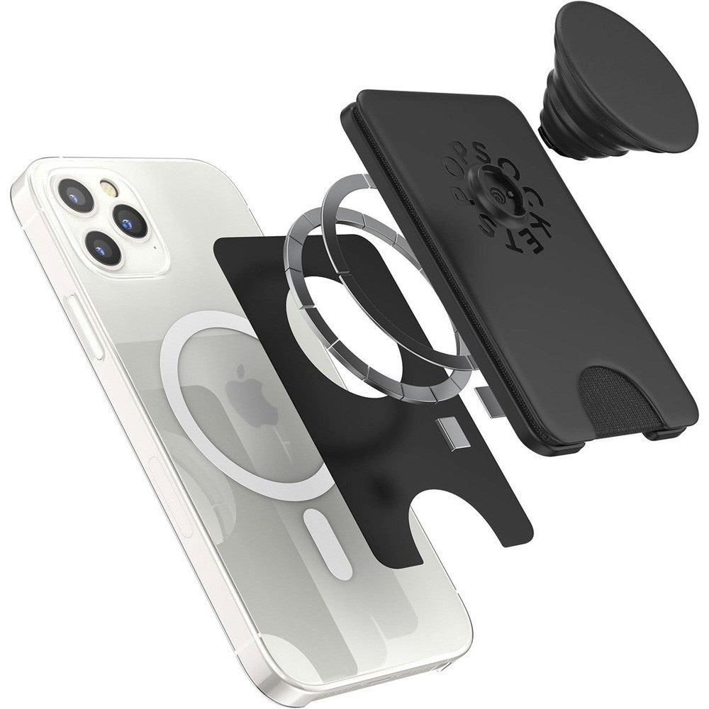 POPSOCKETS MagSafe Grip with Card Holder - Black