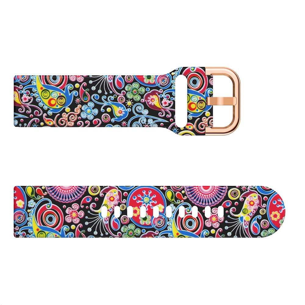 EIDERWOOD Universal (20mm) Smartwatch Silicone Strap - Paisley Flowers