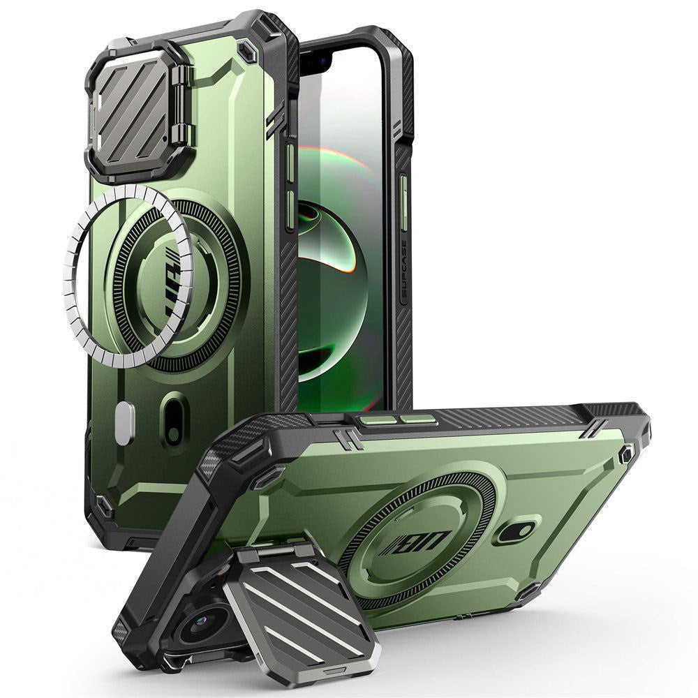 iPhone 17e / 16e / 15 / 14 / 13 Supcase UB XT Case with Stand Function - MagSafe Compatible - Green