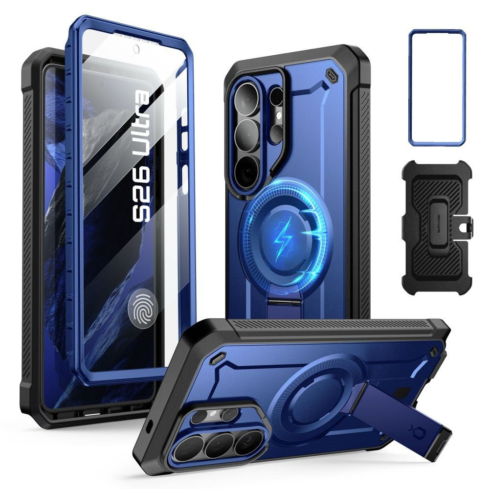 Samsung Galaxy S26 Ultra SUPCASE Unicorn Beetle Pro Mag Case with 2x Front Frame - MagSafe Compatible - Blue