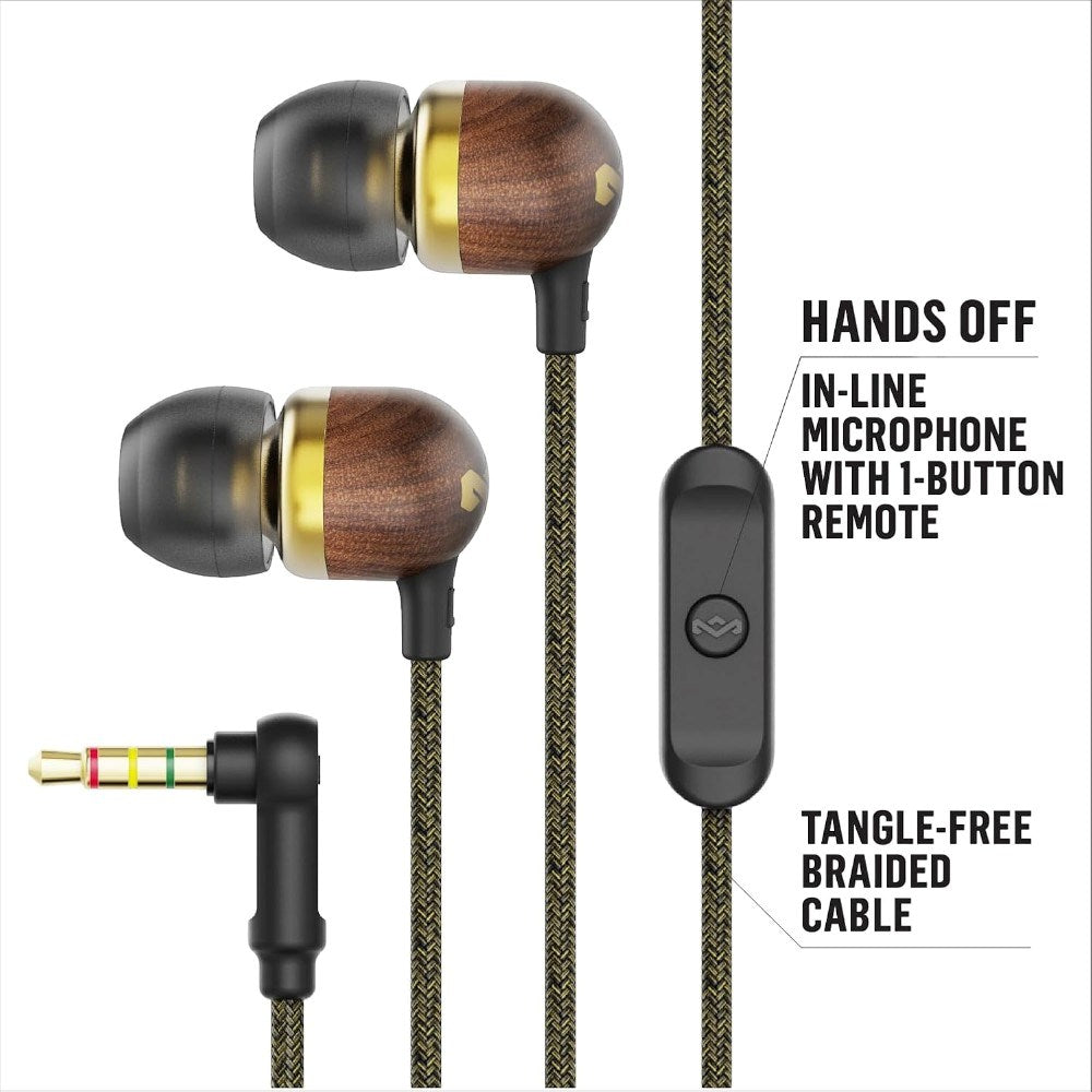 House of Marley Smile Jamaica Jack Plug In-Ear Headphones - Brass