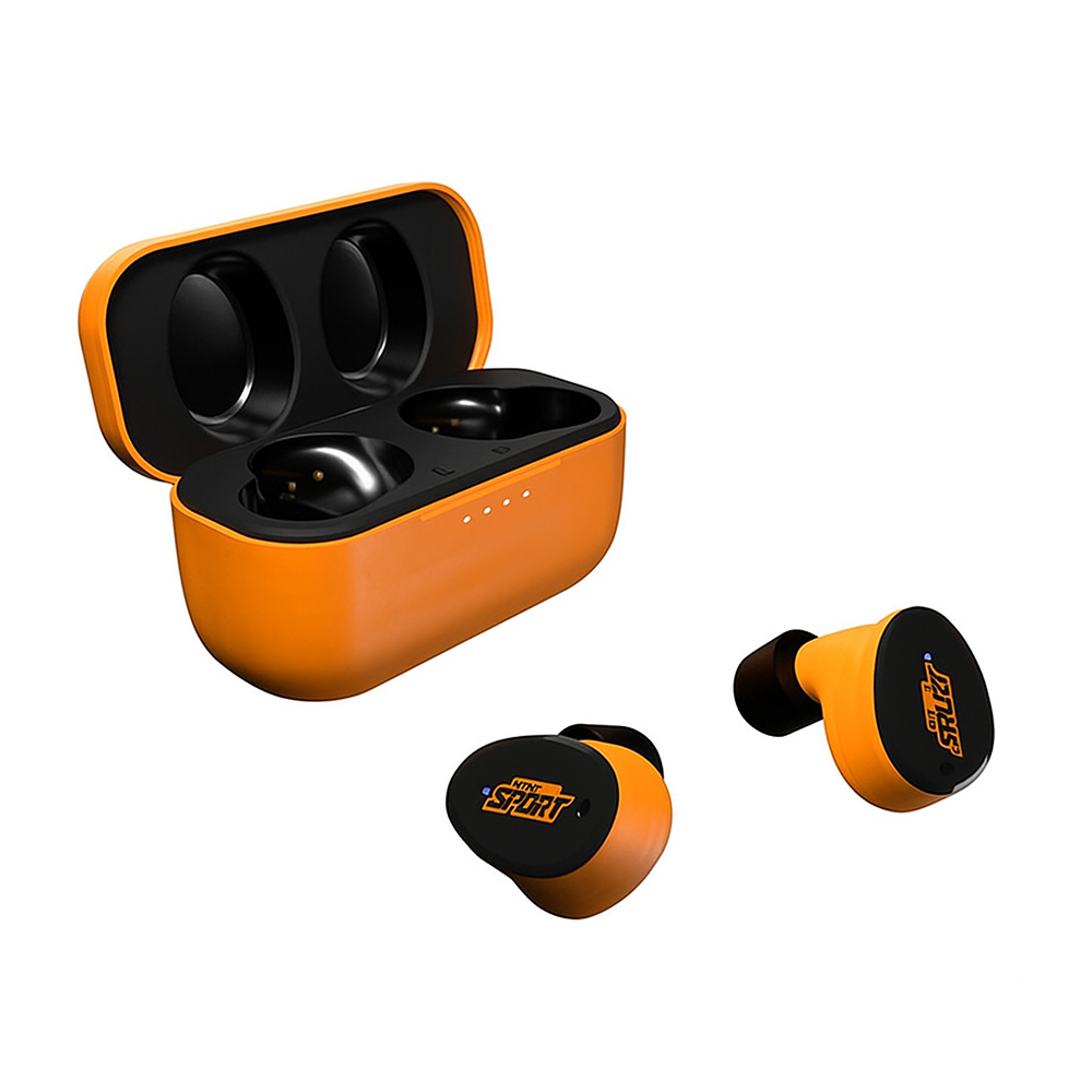 ISOTunes FREE Sport Caliber EN352 True Wireless Hearing Protection - Black / Orange