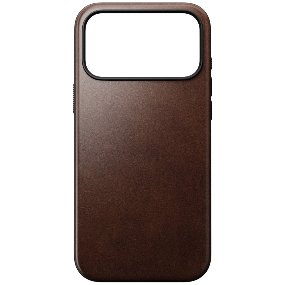 iPhone 18 Pro Nomad Modern Horween Leather Case - MagSafe Compatible - Rustic Brown