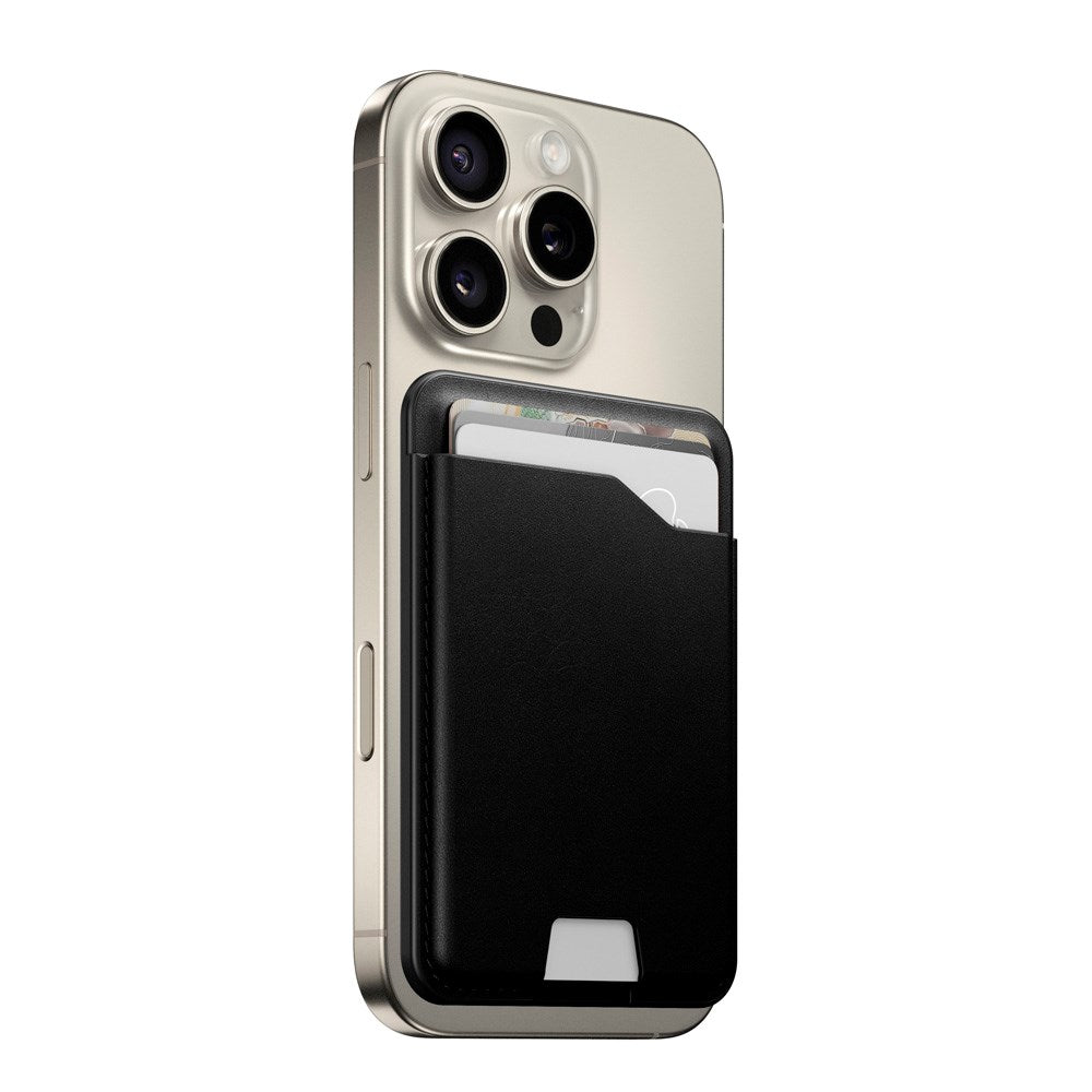 Nomad Ecco Leather Mag Wallet with Apple Find My - MagSafe Compatible - Black