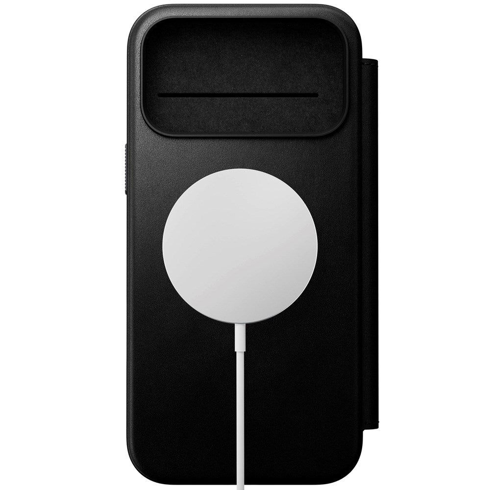 Nomad iPhone 17 Pro Max Modern Leather Folio Case - MagSafe Compatible - Black