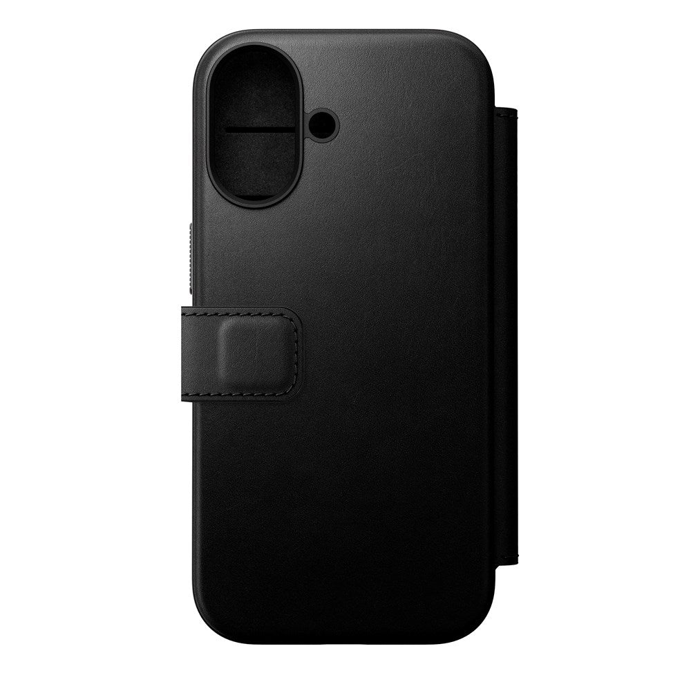 Nomad iPhone 17 Modern Leather Folio Case - MagSafe Compatible - Black