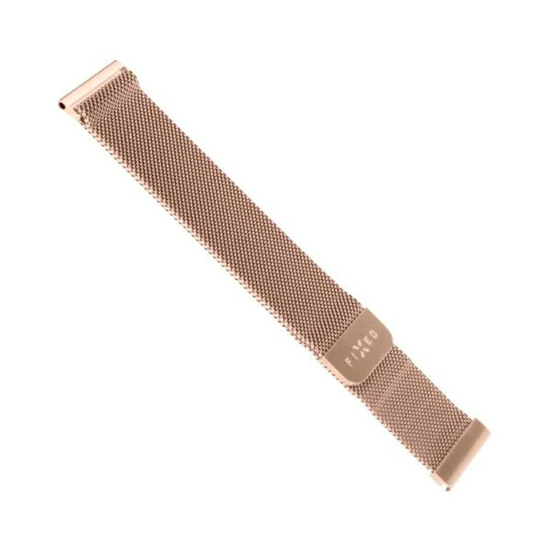 Fixed Universal Smartwatch Mesh Metal Strap (20mm) - Rose Gold