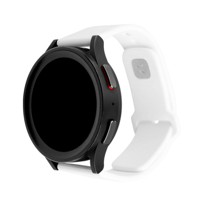 Fixed Universal Smartwatch Sporty Silicone Strap (22mm) - White