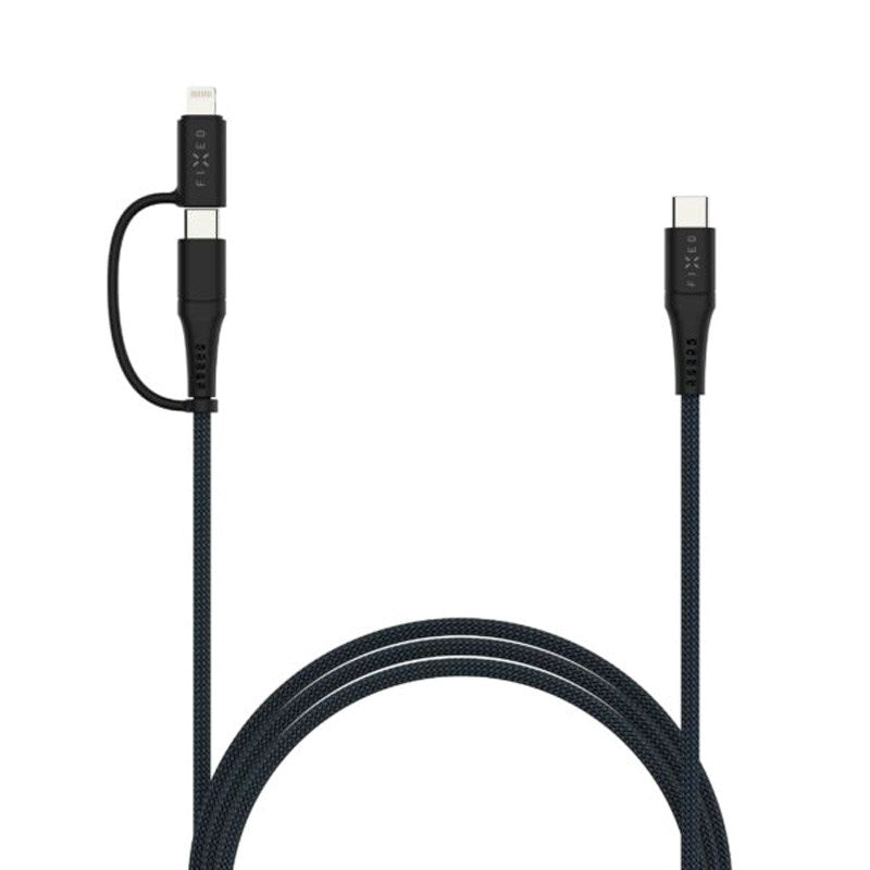Fixed 2-in-1 60W USB-C to Lightning Cable 3m - Black